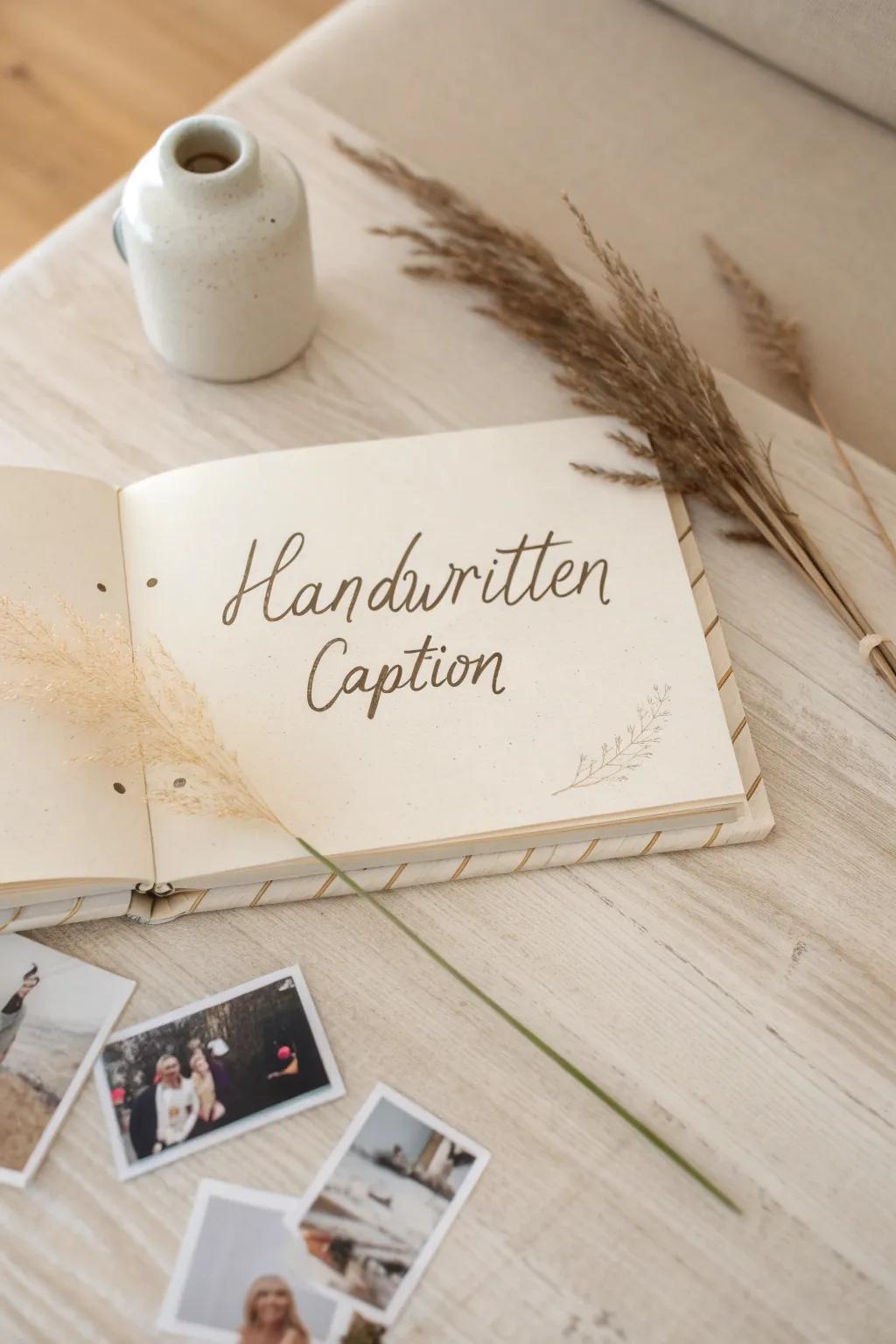 Capture your love story with handwritten touches.