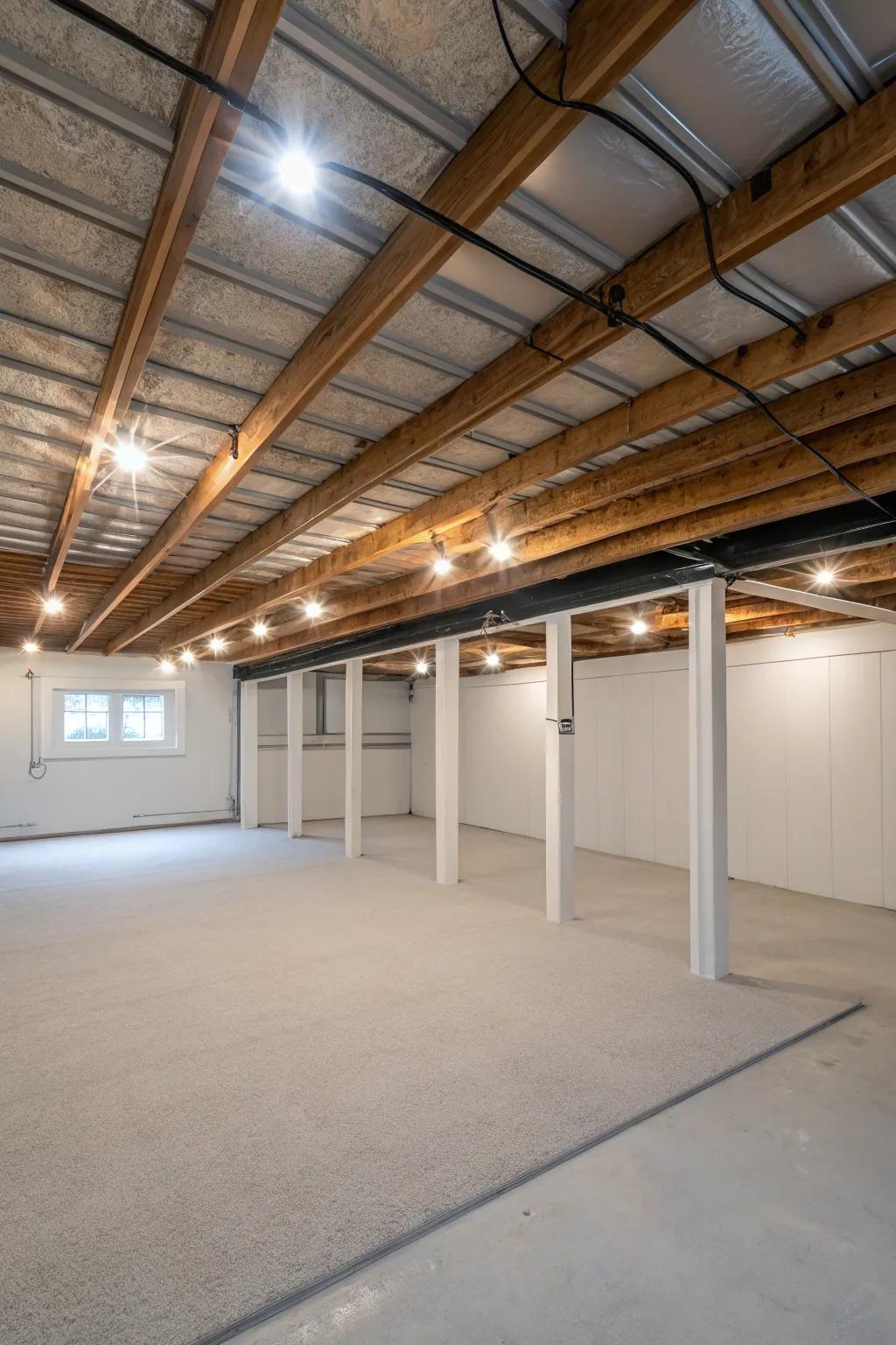 Opt for a modern look with sunk illumination.