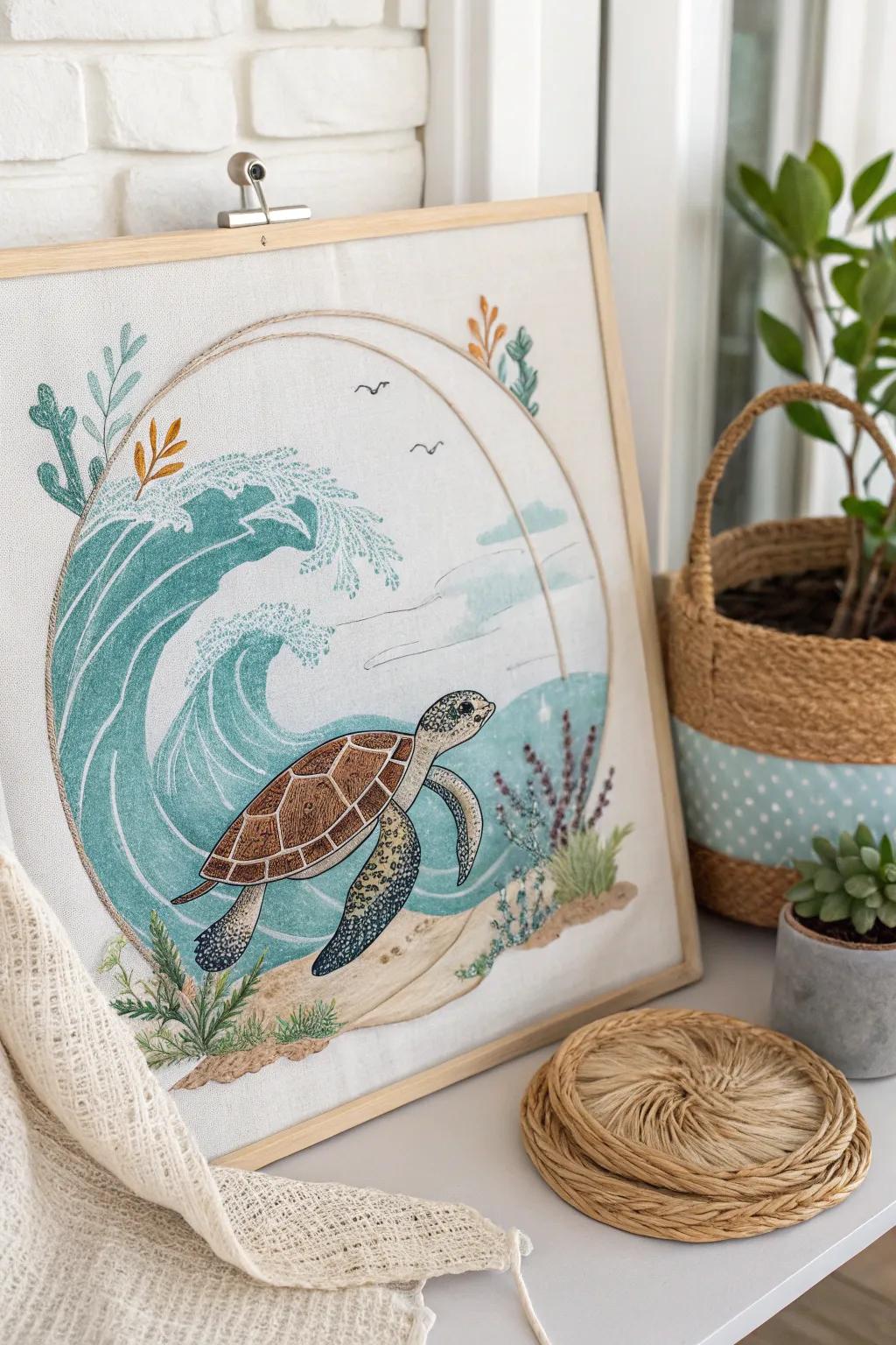 Bring the ocean home using this quiet sea turtle cross stitch pattern&mdash;where every stitch feels like a day at the beach.