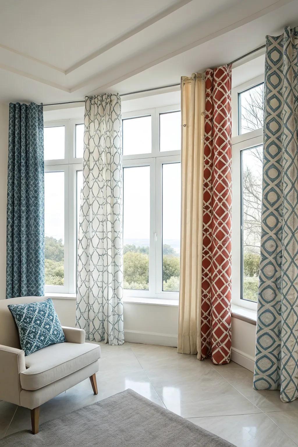 Geometric patterns introduce a modern element to any room.
