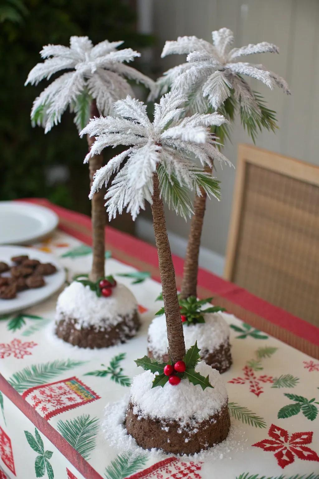 Coconut tree cakes that bring a hint of wintry wonderland to your holiday spread.