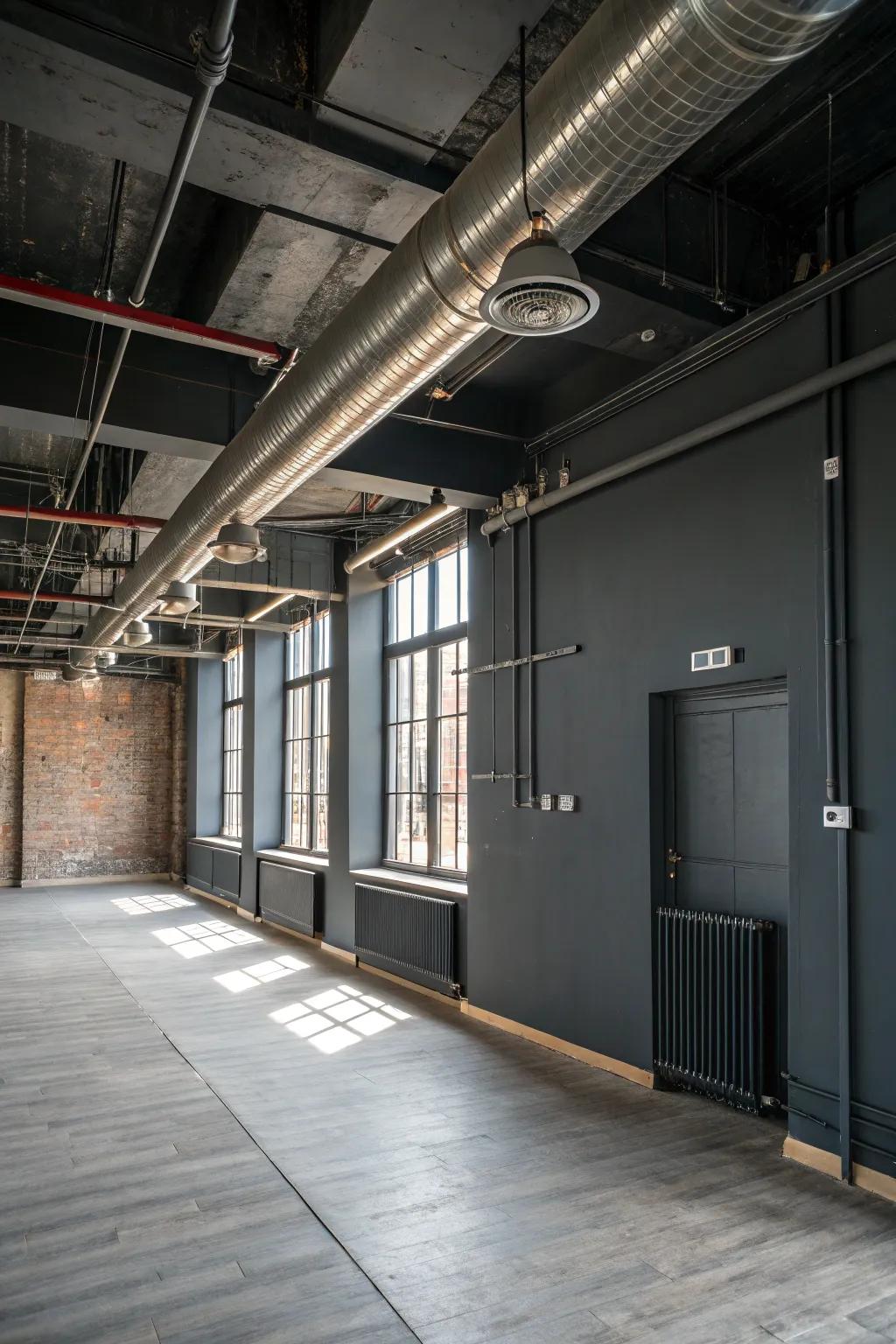 An urban feel giving an edgy touch to a grey room.