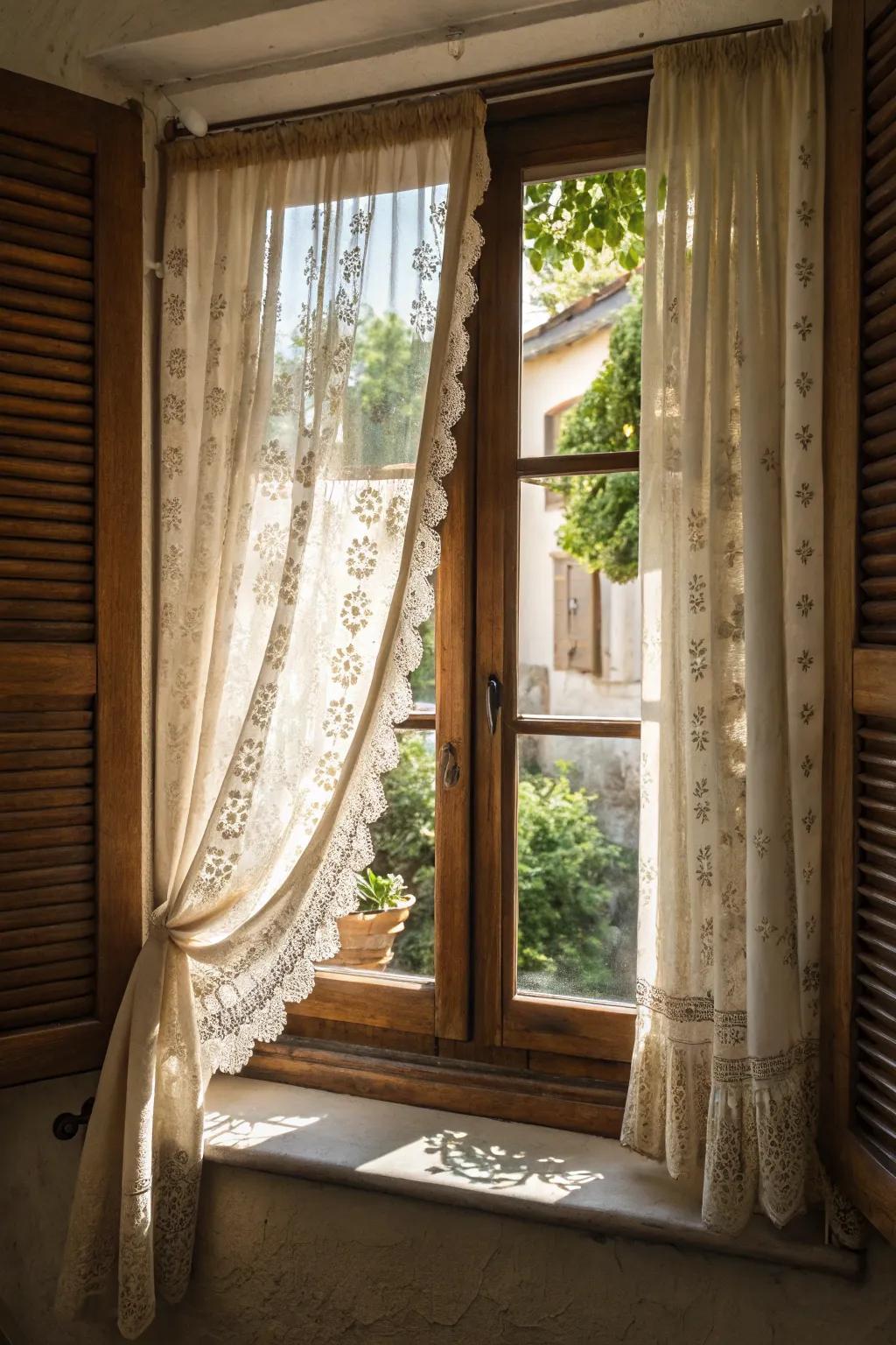 Café curtains are charming and practical, making them great for cozy kitchens.