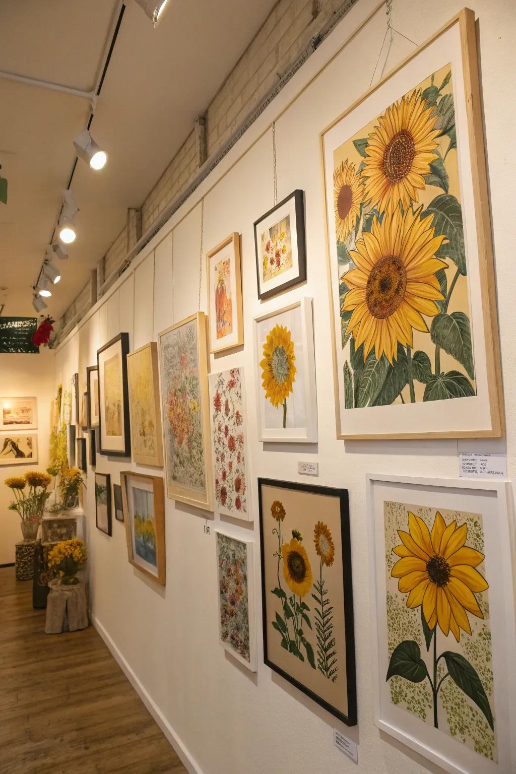 Sunflower art prints provide a vibrant and creative addition to your walls.