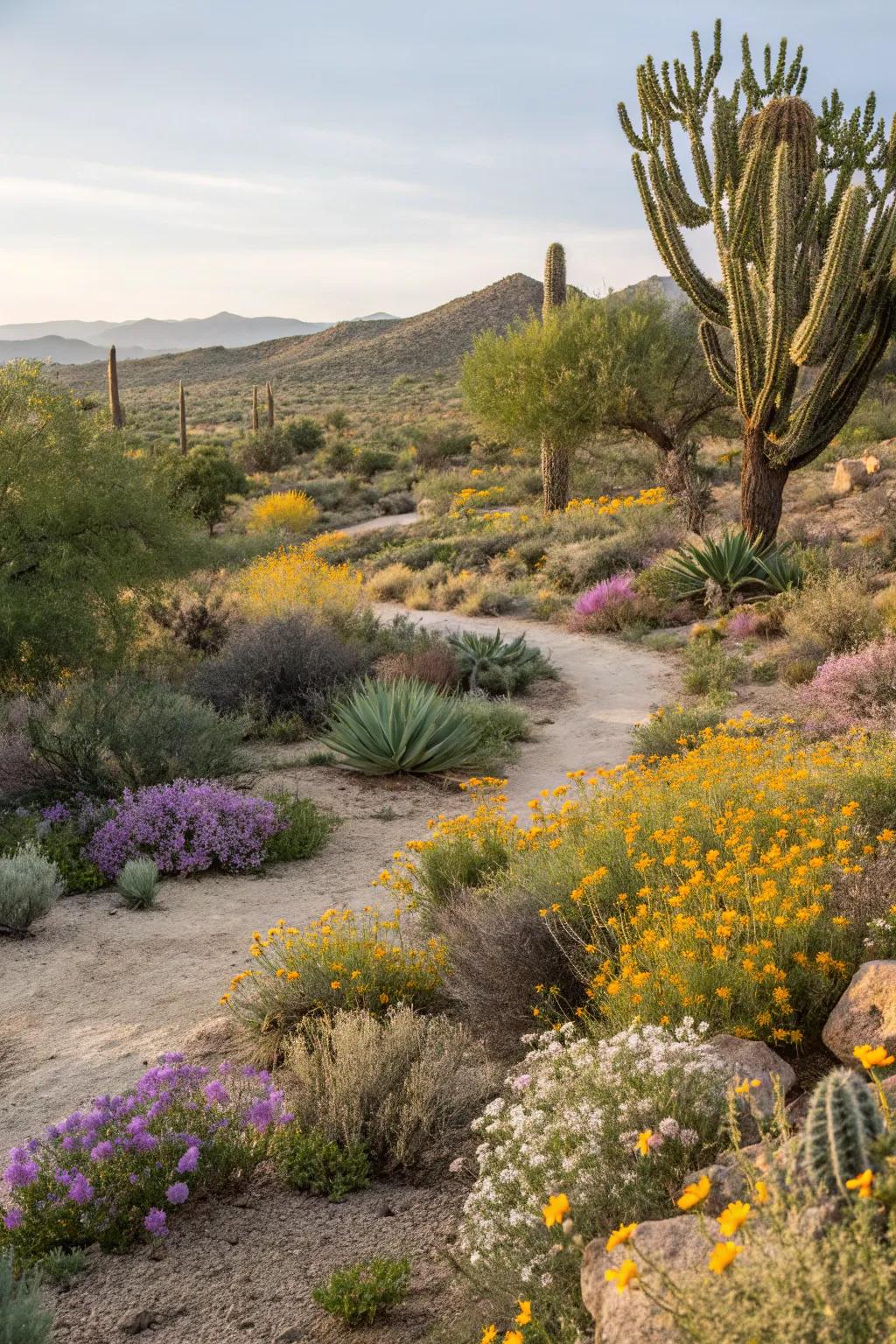 Wildflowers add bright color to your landscape without needing much water.