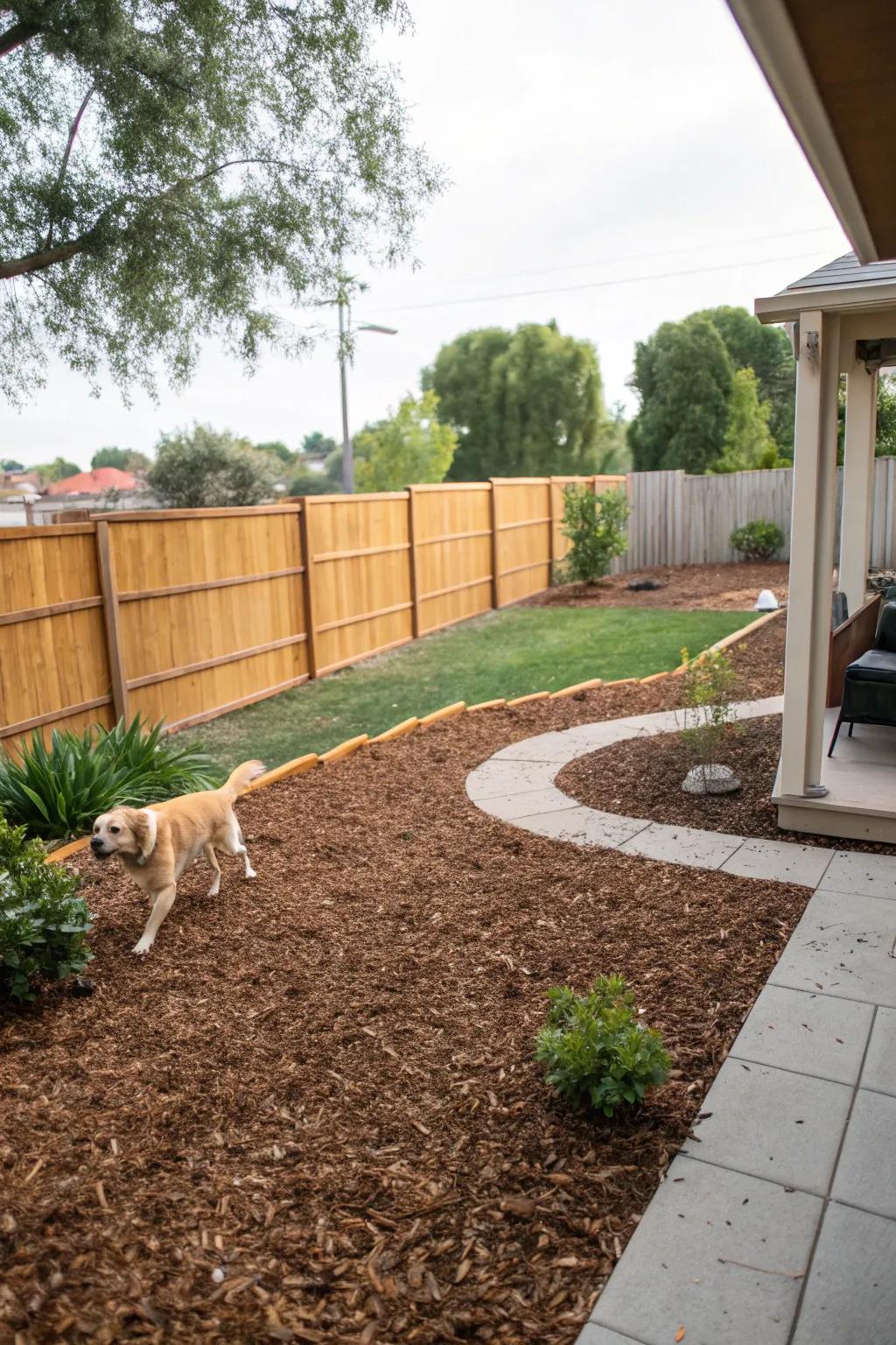 Soil-free zones can be practical and easy to maintain.