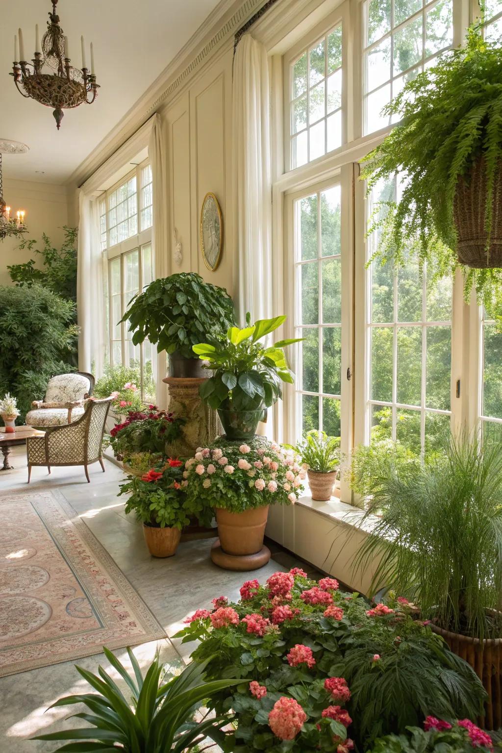 Plants enhance the feel of a room.