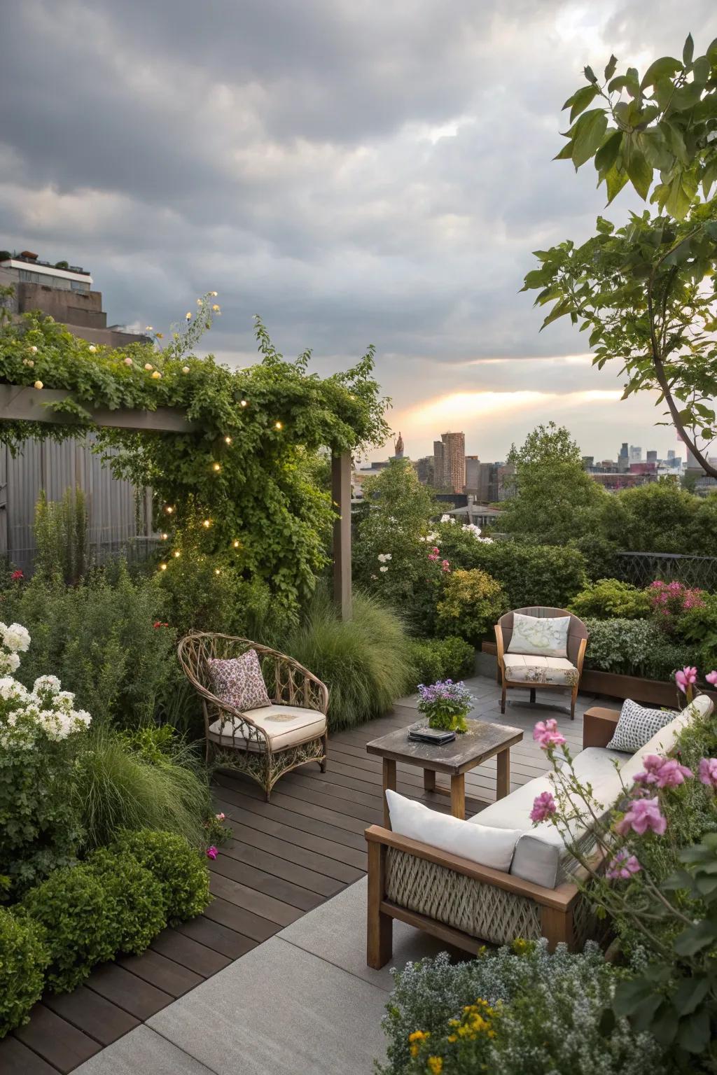 A sky-level flora space offering a tranquil escape.