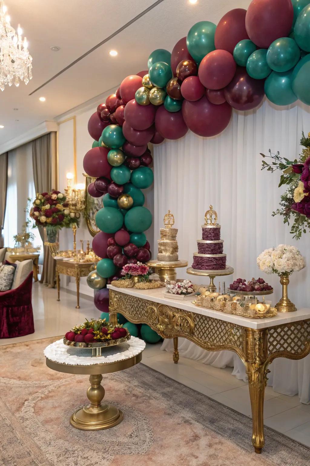 Refined decor featuring unexpected rich gem shades.