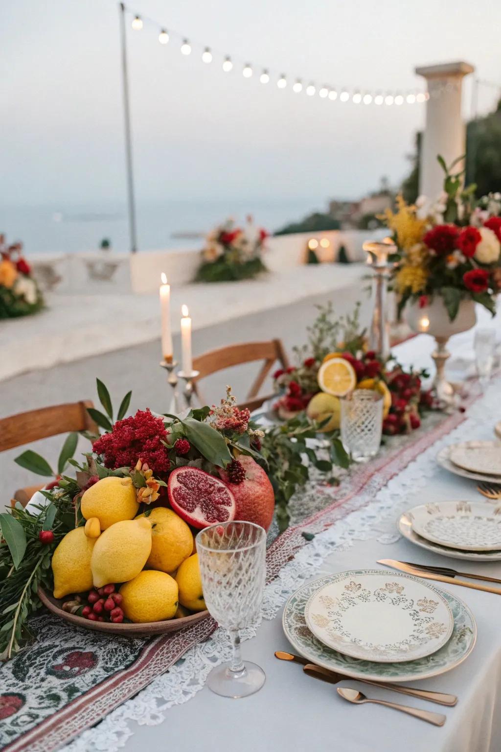 Vibrant berries impart a refreshing and colorful impression.