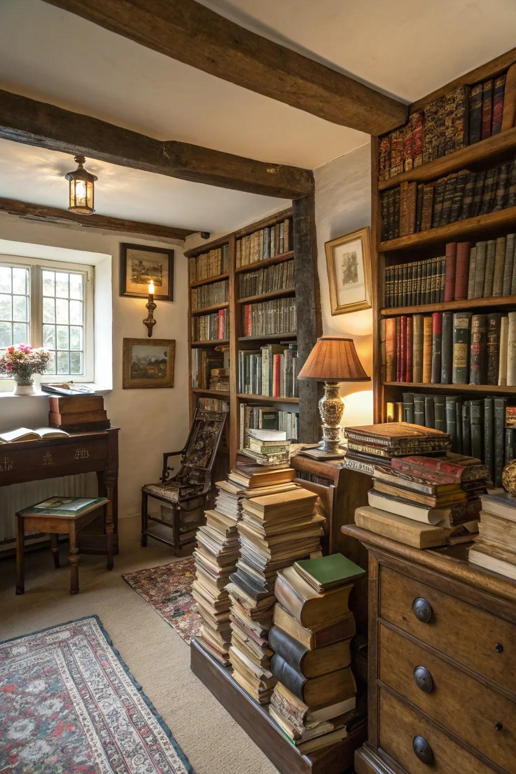 Classic books build individuality together with a scholarly atmosphere.