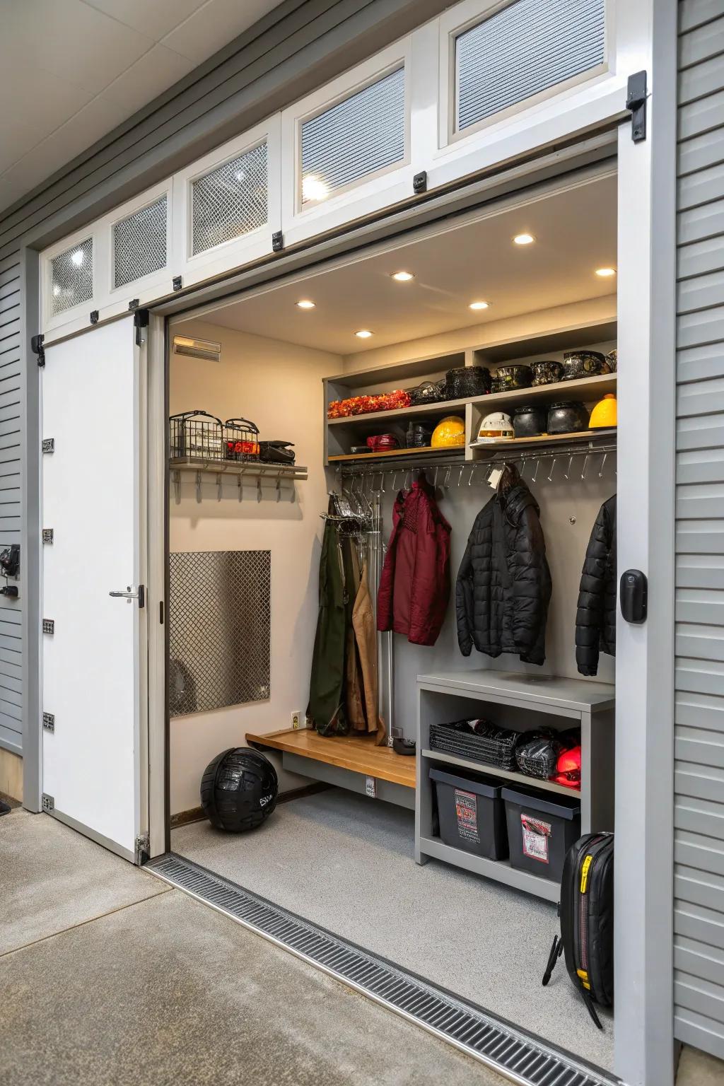 An aired coat closet is a must.