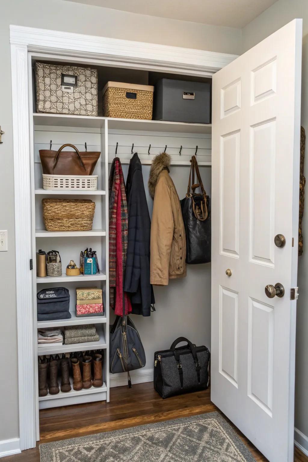 Maximize storage by using the back of the door efficiently.