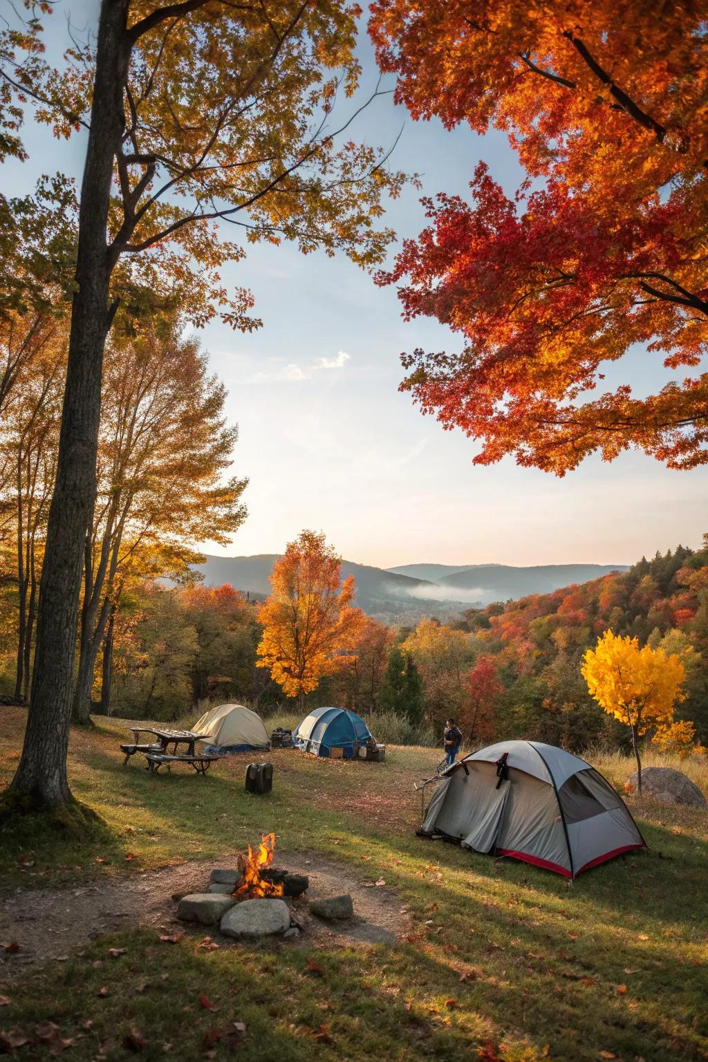 Outdoor sleeping adventure for a birthday.
