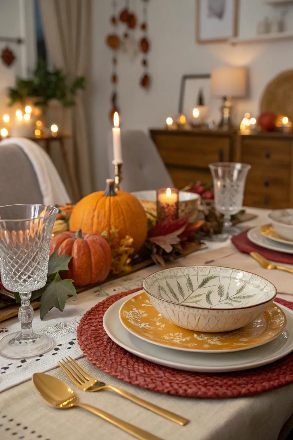 A diverse array of tableware adds character and charm.
