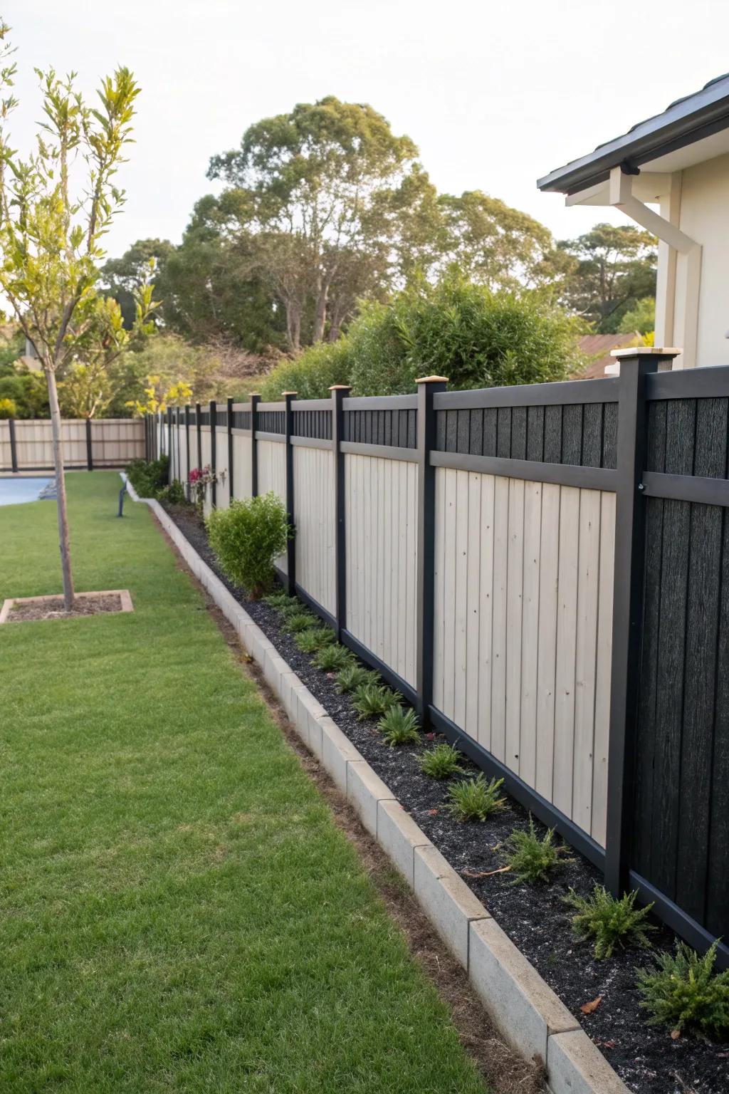 Recycled rubber edging represents a contemporary and eco-conscious selection.