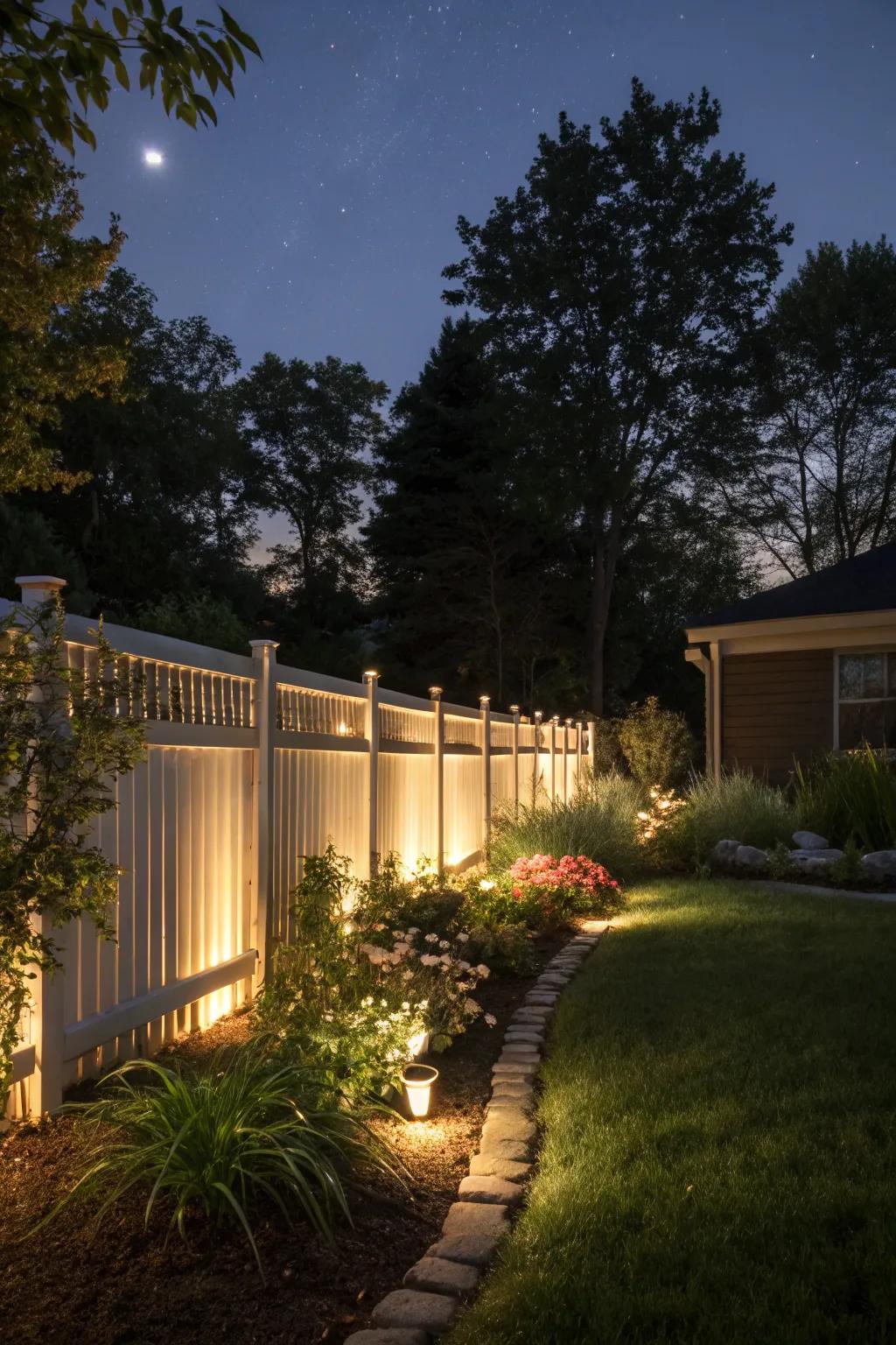 Under-enclosure illumination subtly elevates your outdoor space.