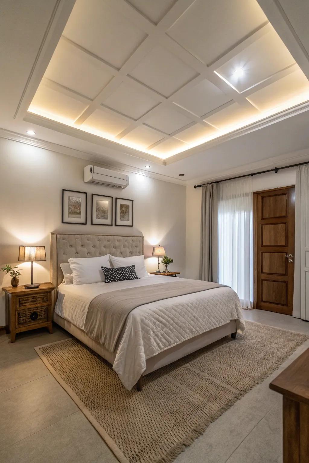 A clear ceiling for an open, breezy atmosphere.