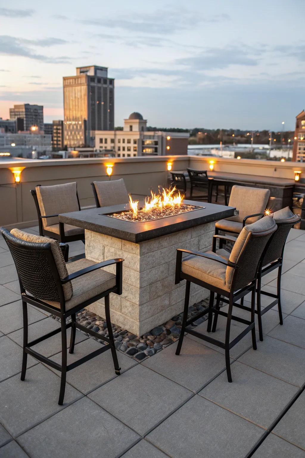 Counter height seats offer a casual and elevated seating solution.
