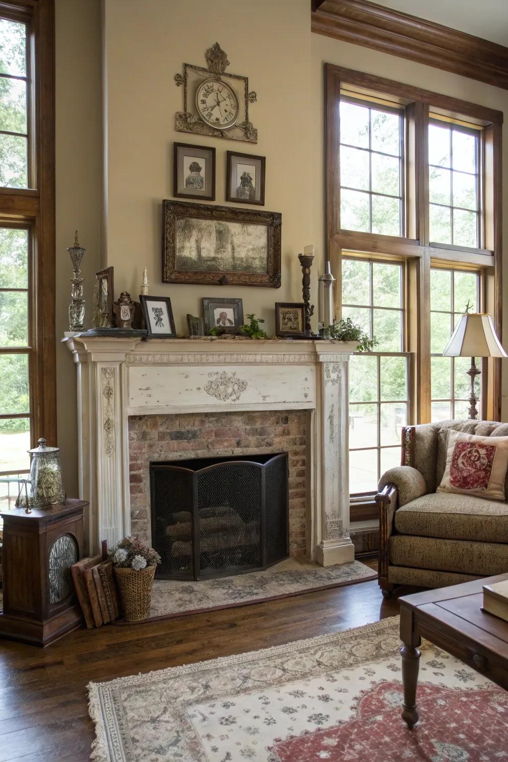 Classic elements include a sense of history and charisma to this fireplace design.