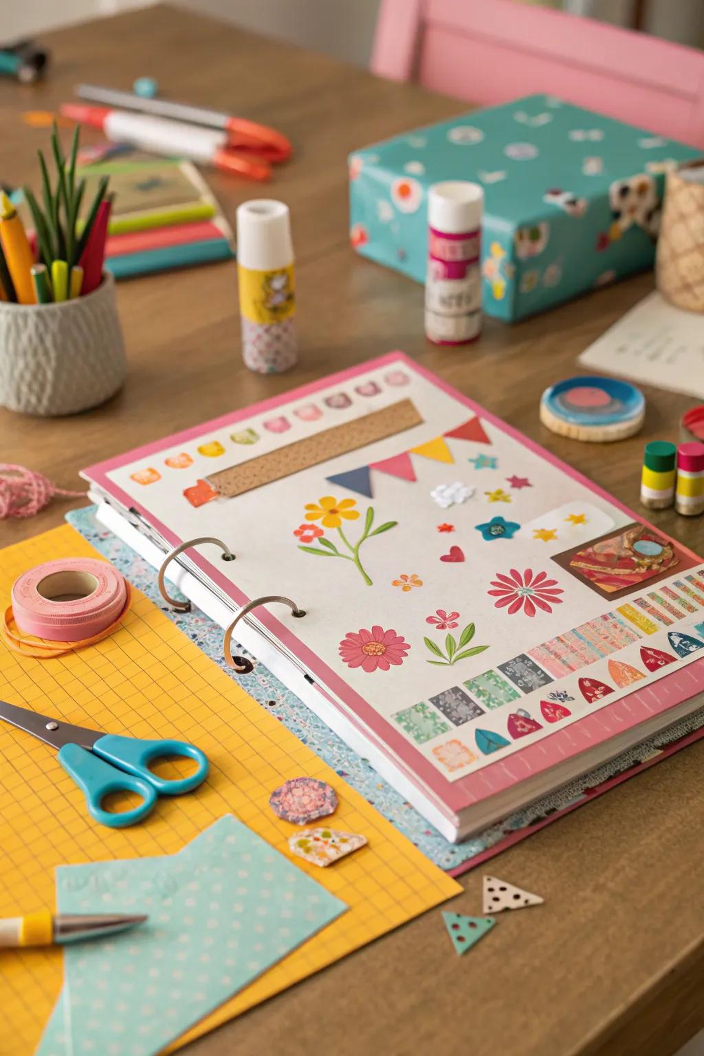 Handmade stickers add a personal touch.