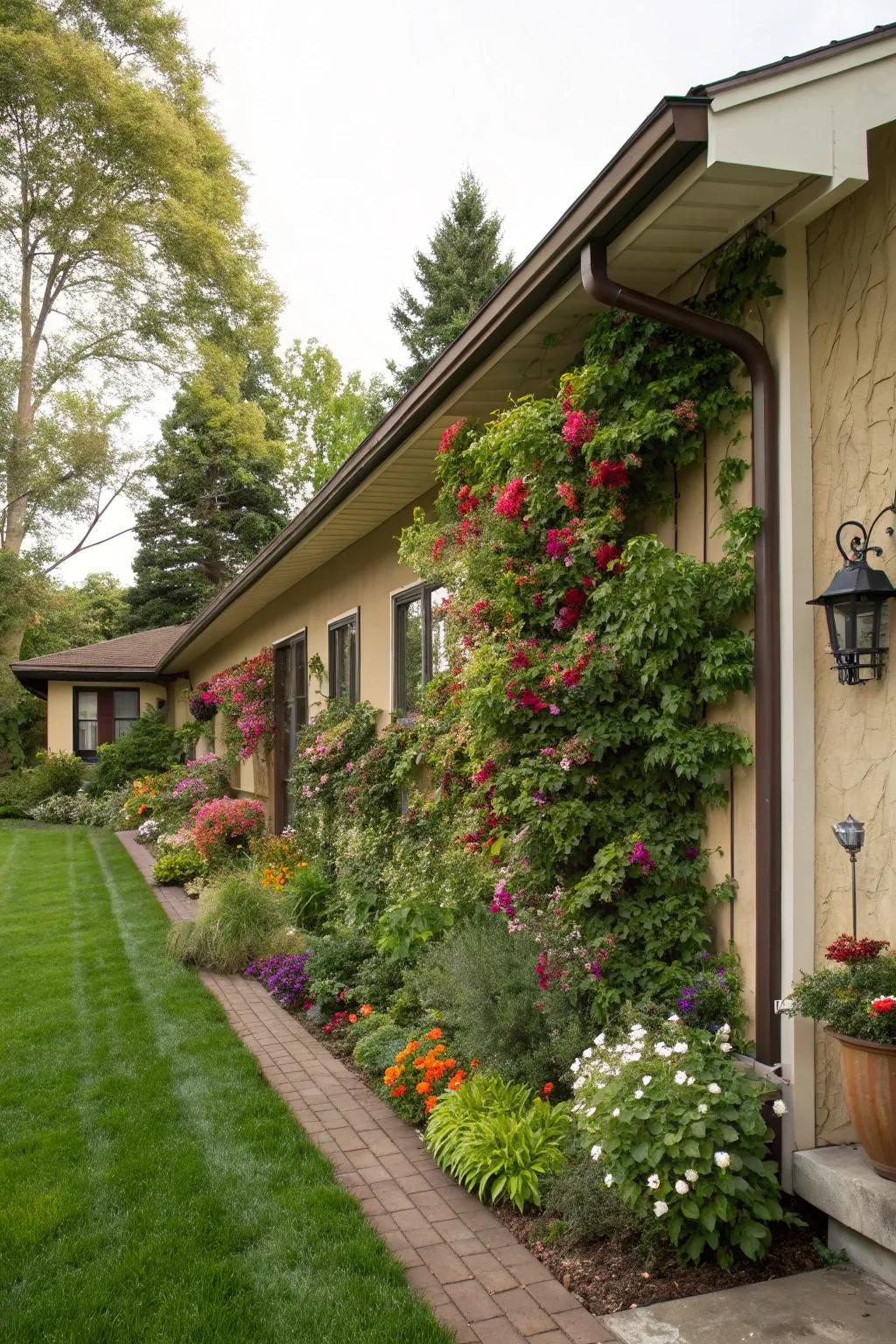 A garden wall adding lush greenery to your home.