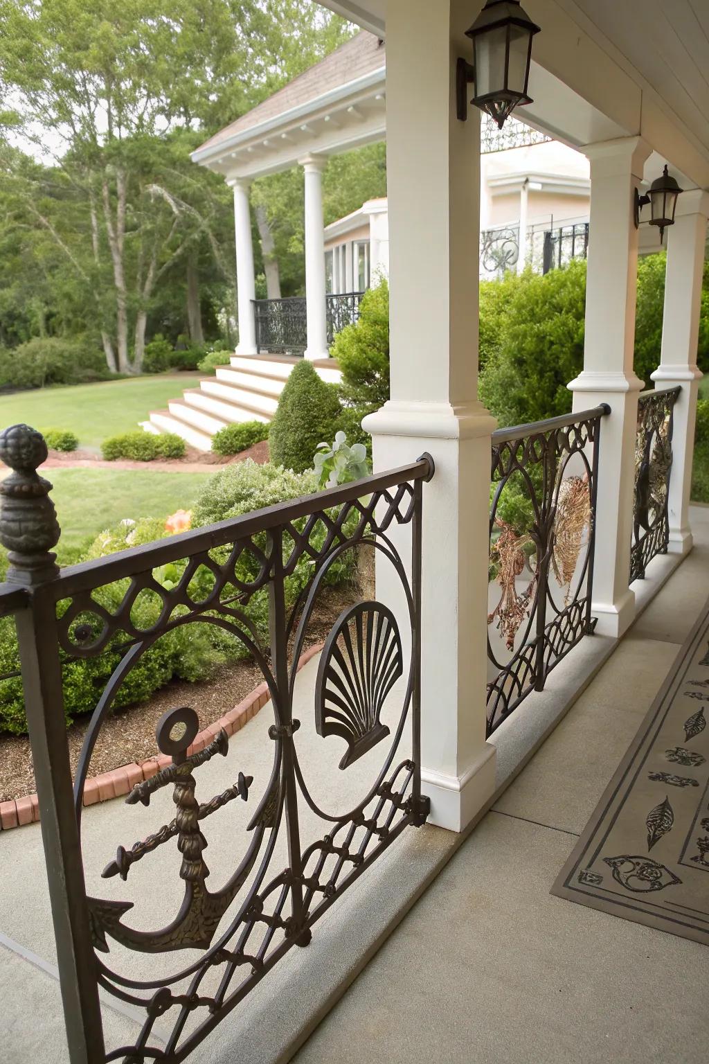 Sea-themed metal borders for a beachy vibe.