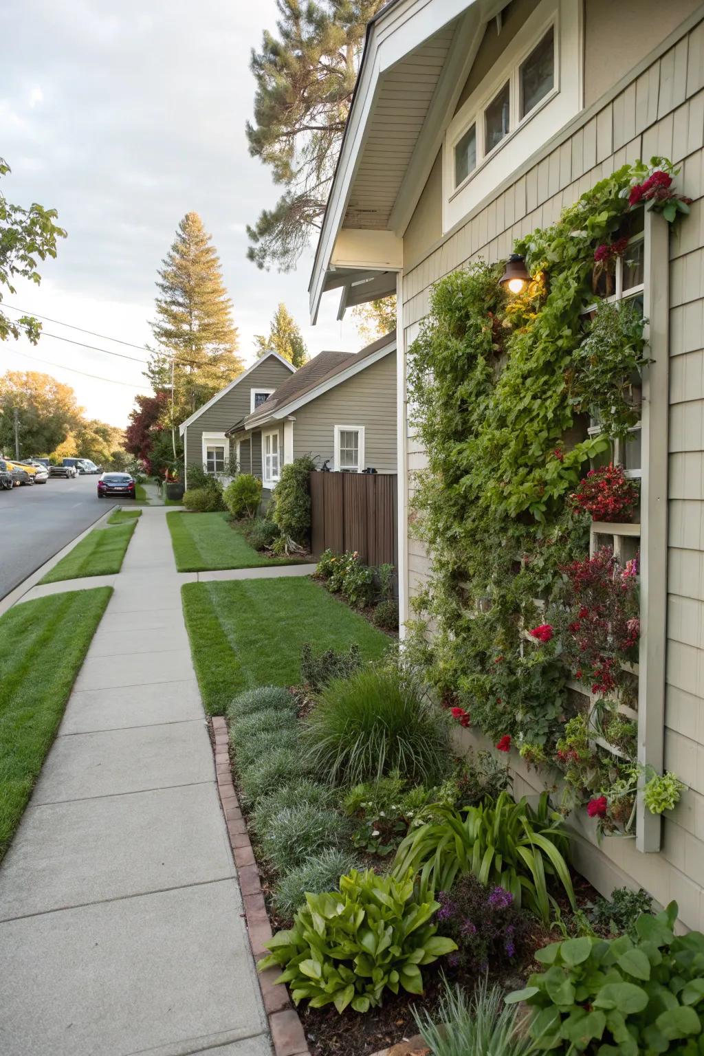 Green walls present a space-conserving solution for introducing greenery.