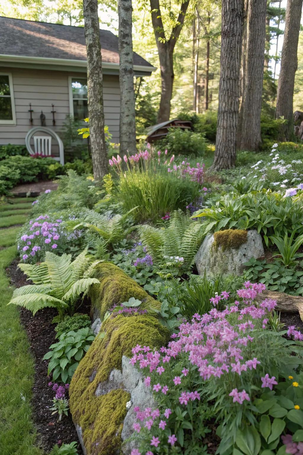 A woodland theme makes a tranquil retreat.