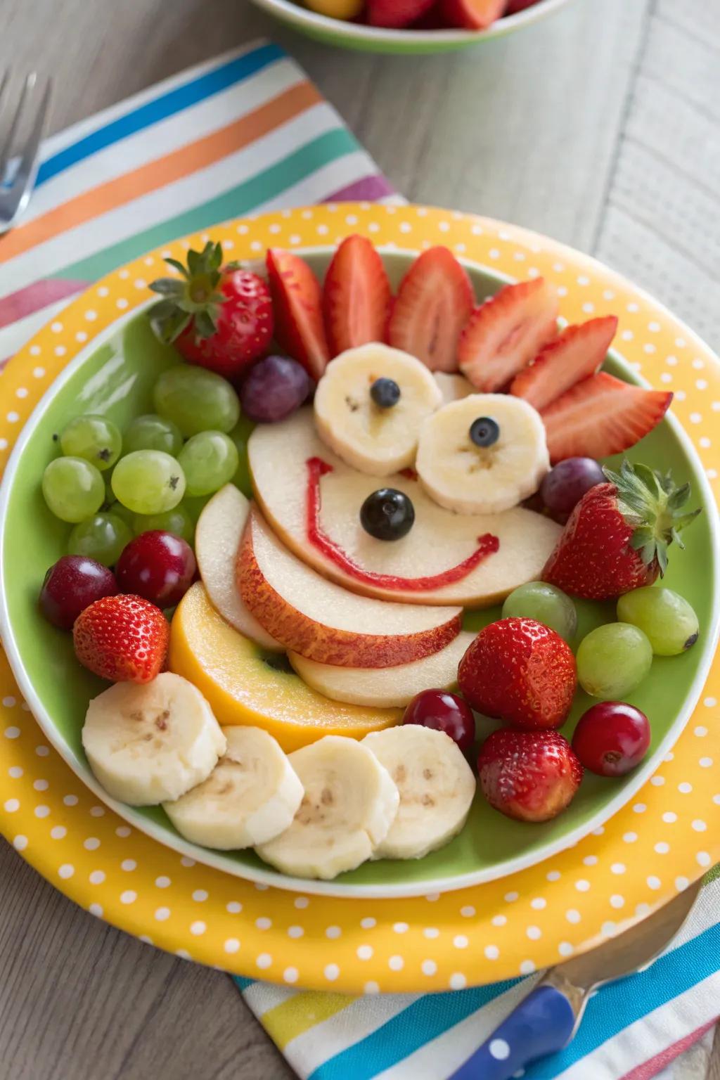 Fruit faces introduce a playful and whimsical element to your presentation.