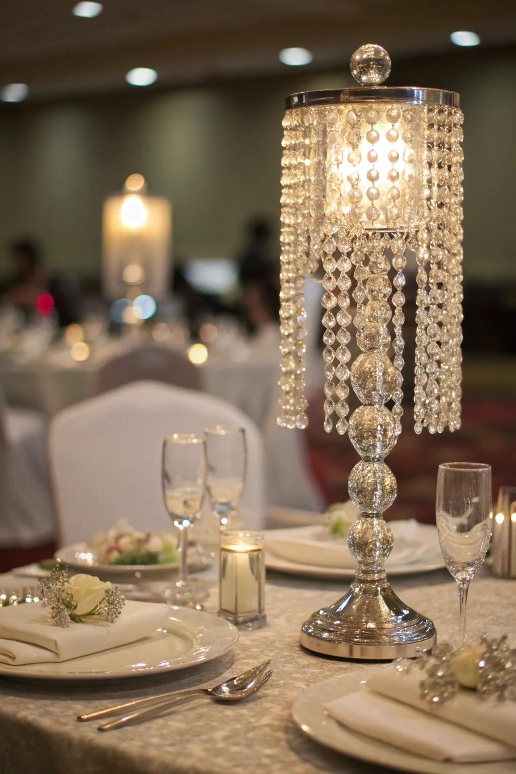 Polished crystal details spread a touch of extravagance.