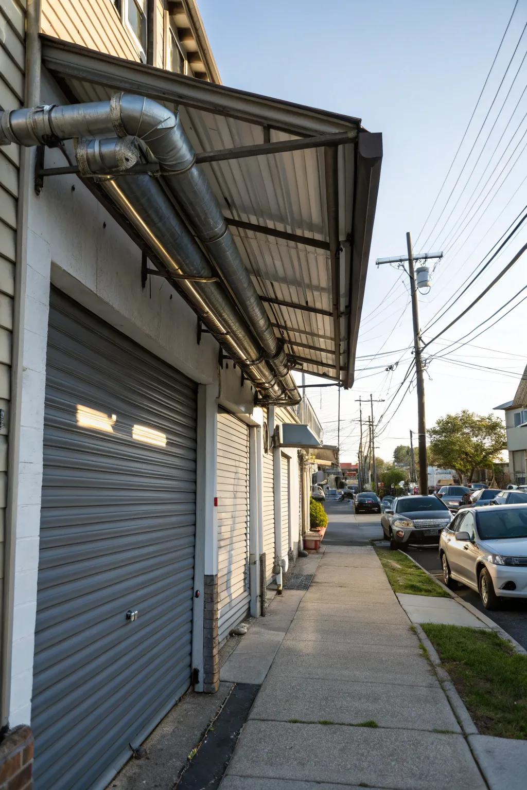 Rugged and stylish industrial pipe shelter.