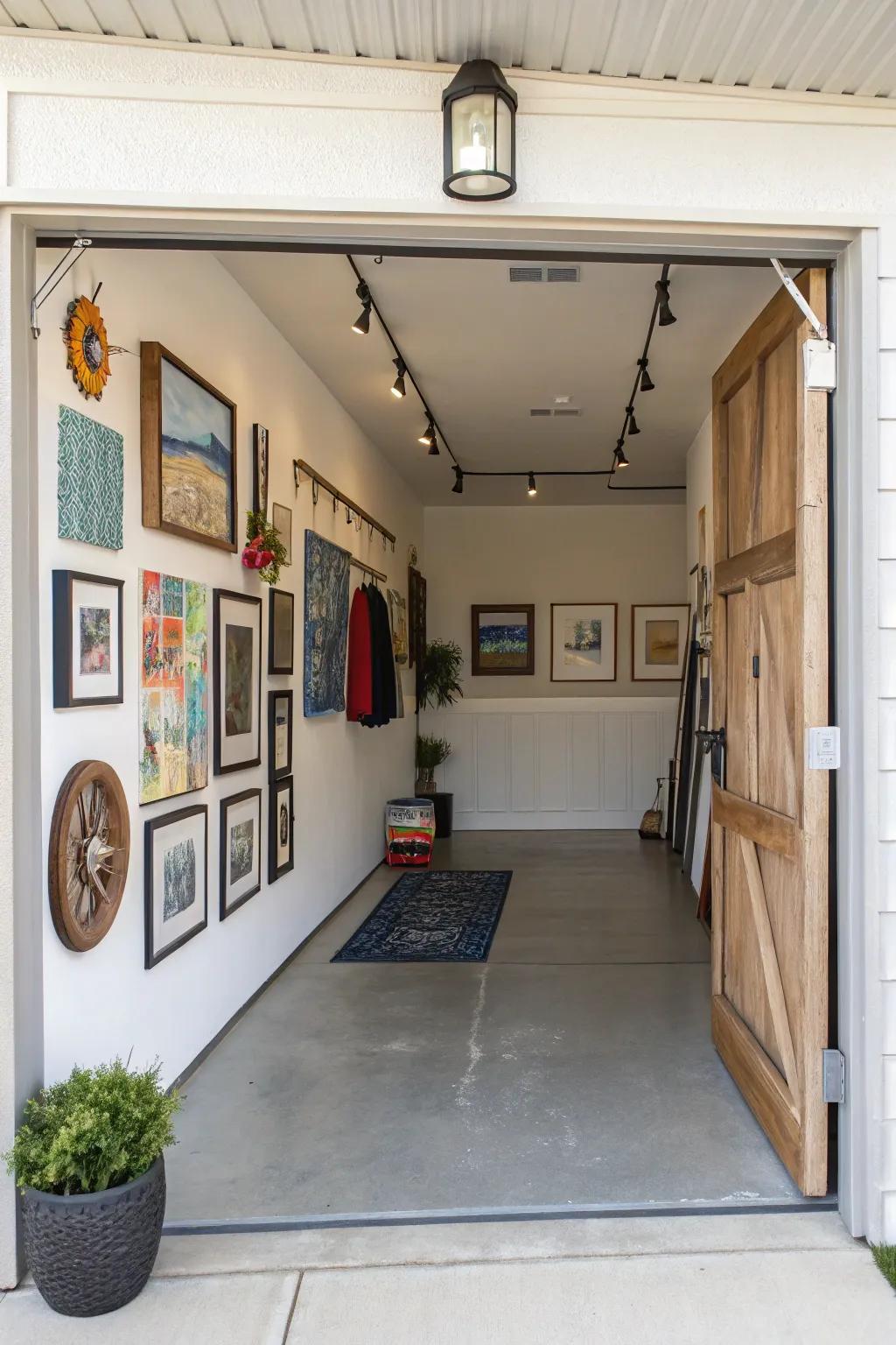 Art can elevate the aesthetic allure of your entryway.