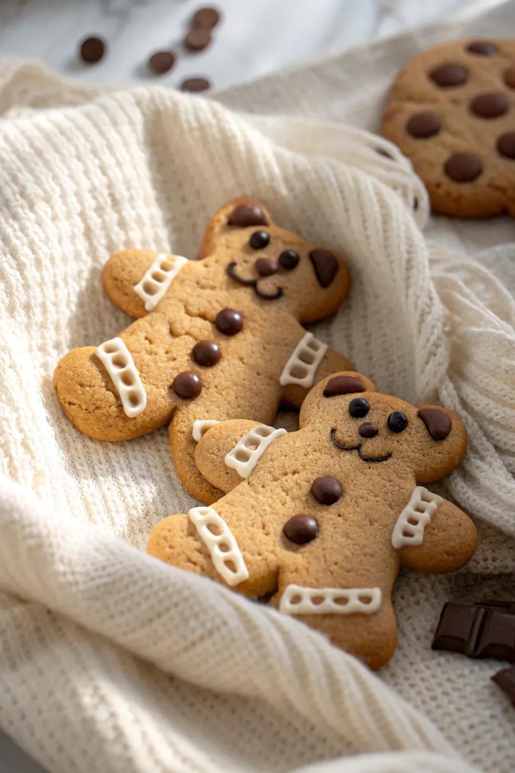 Teddy bear treats sharing sweet embraces.