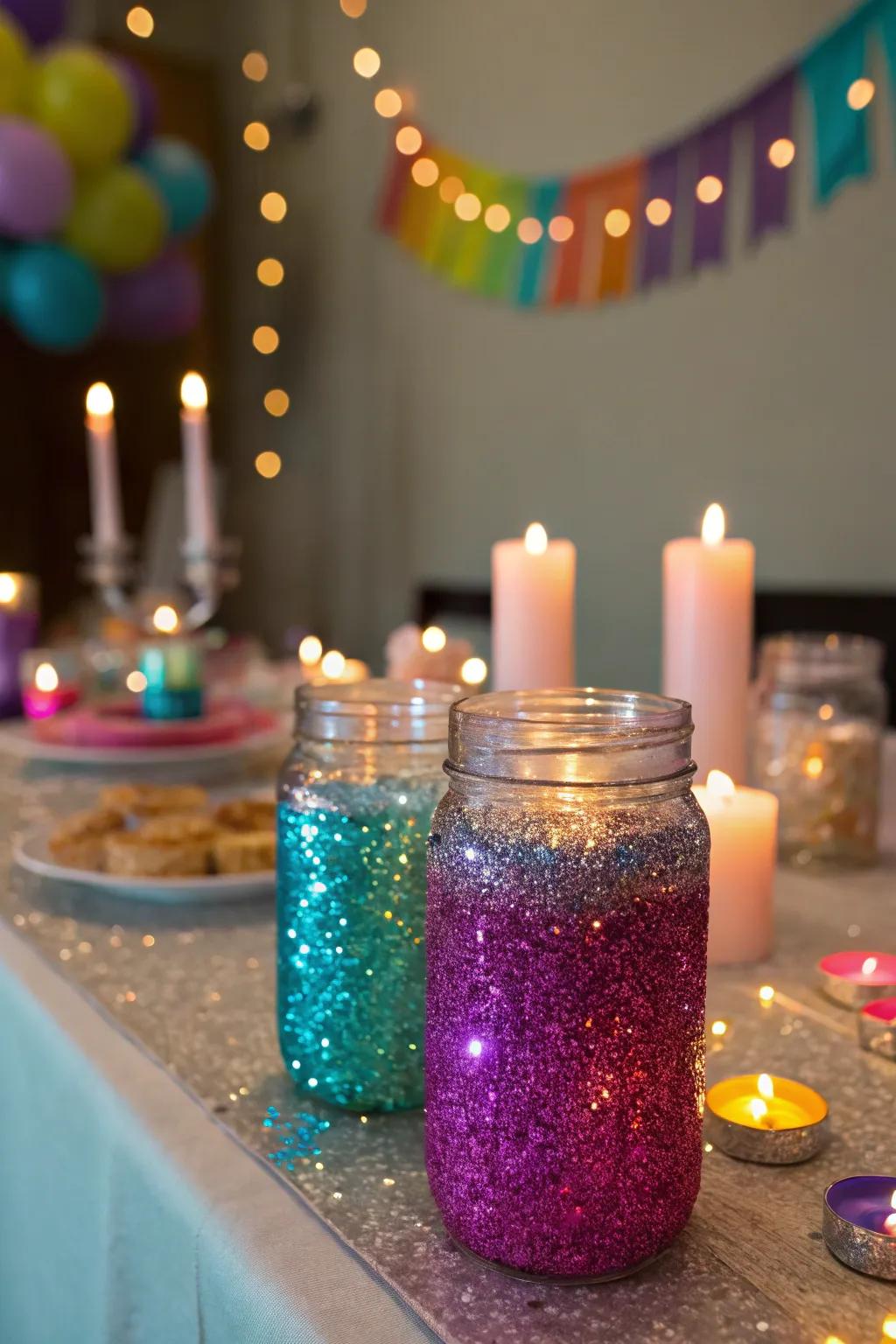 Sparkle containers append a sensation of glamour to any celebration.