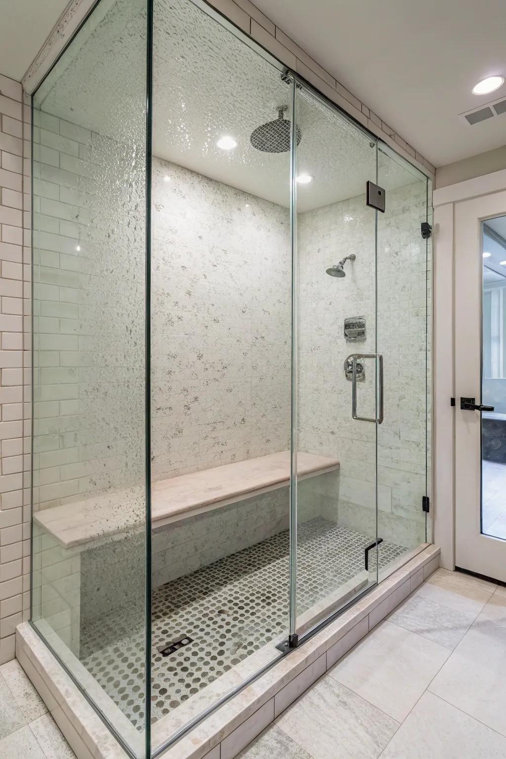 Unwind via a spa-inspired platform positioned within your shower precinct.