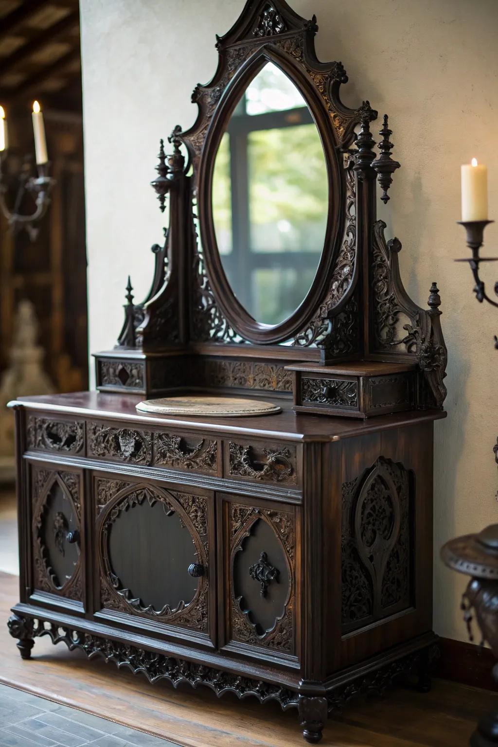 Unique looking glass profiles introduce fascination and visual intrigue.