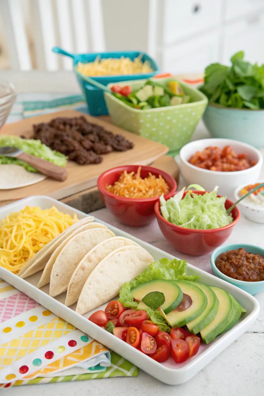 An easy and customizable make-your-own folded bread station for guests.