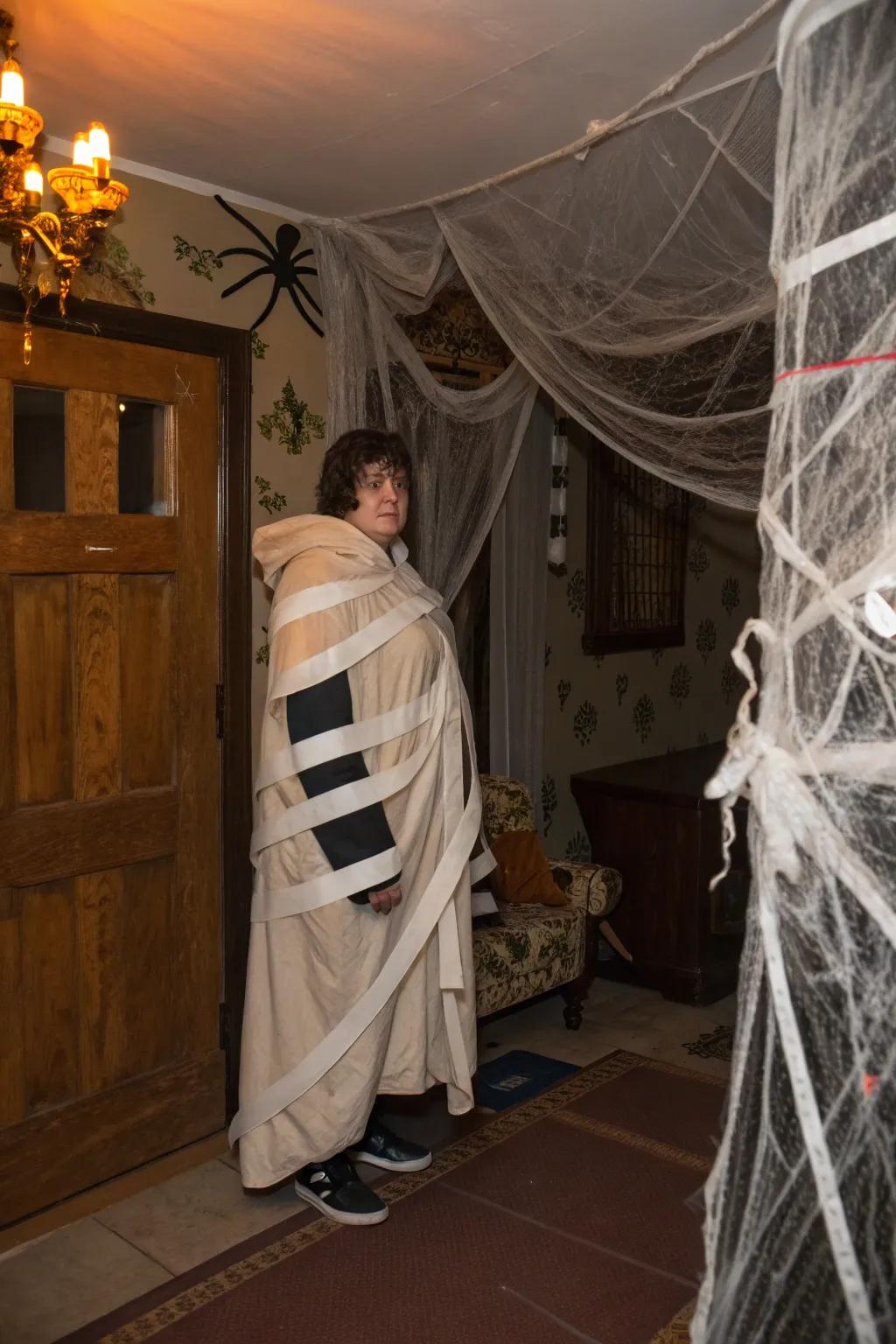 A cozy wrap costume brings comfort to classic horror.