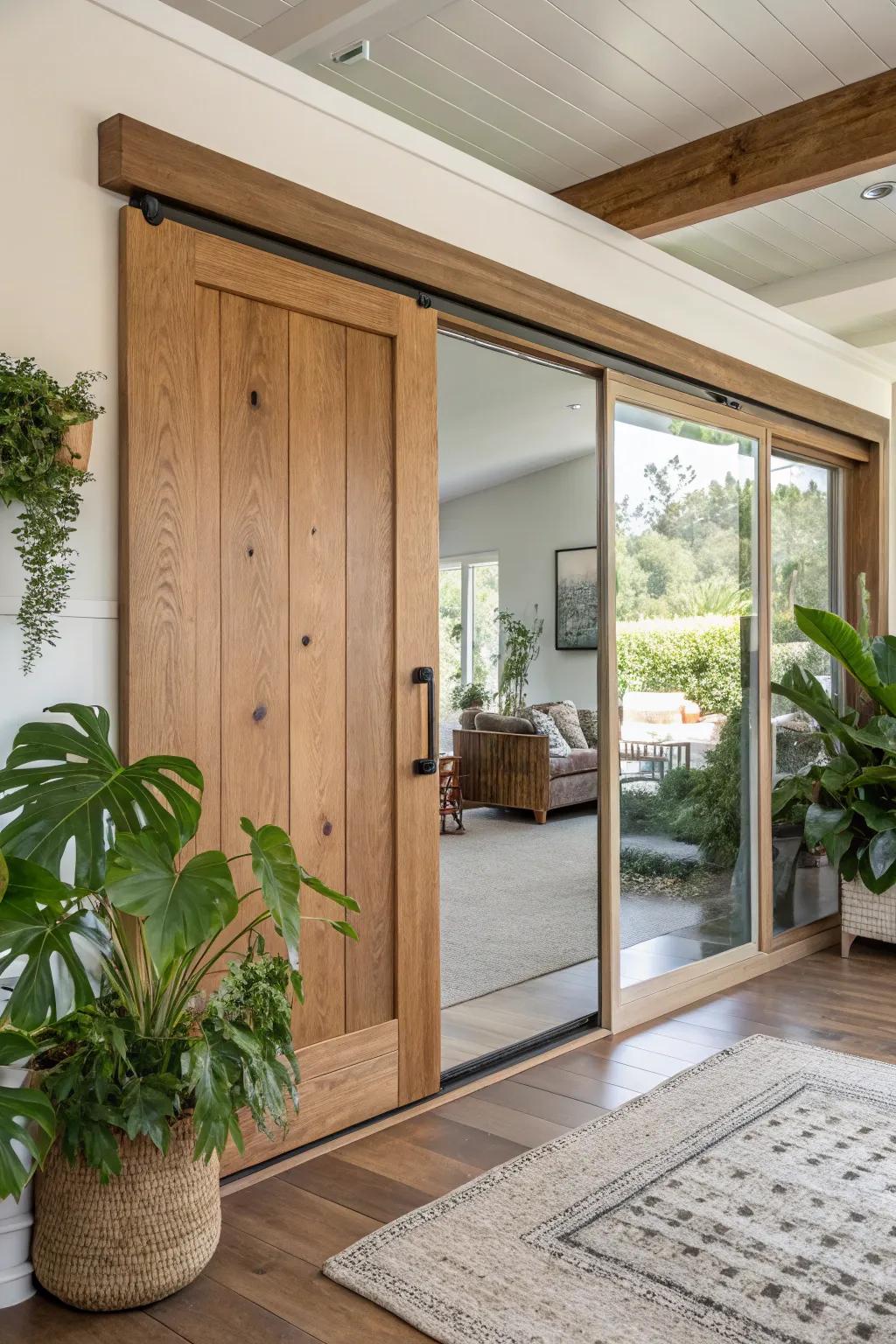Opt for eco-conscious sliding doors for a sustainable home.