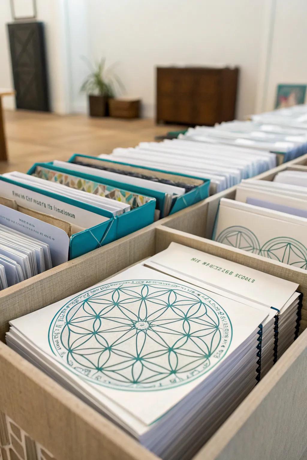 Sacred geometry principles can infuse your filing system with harmony.