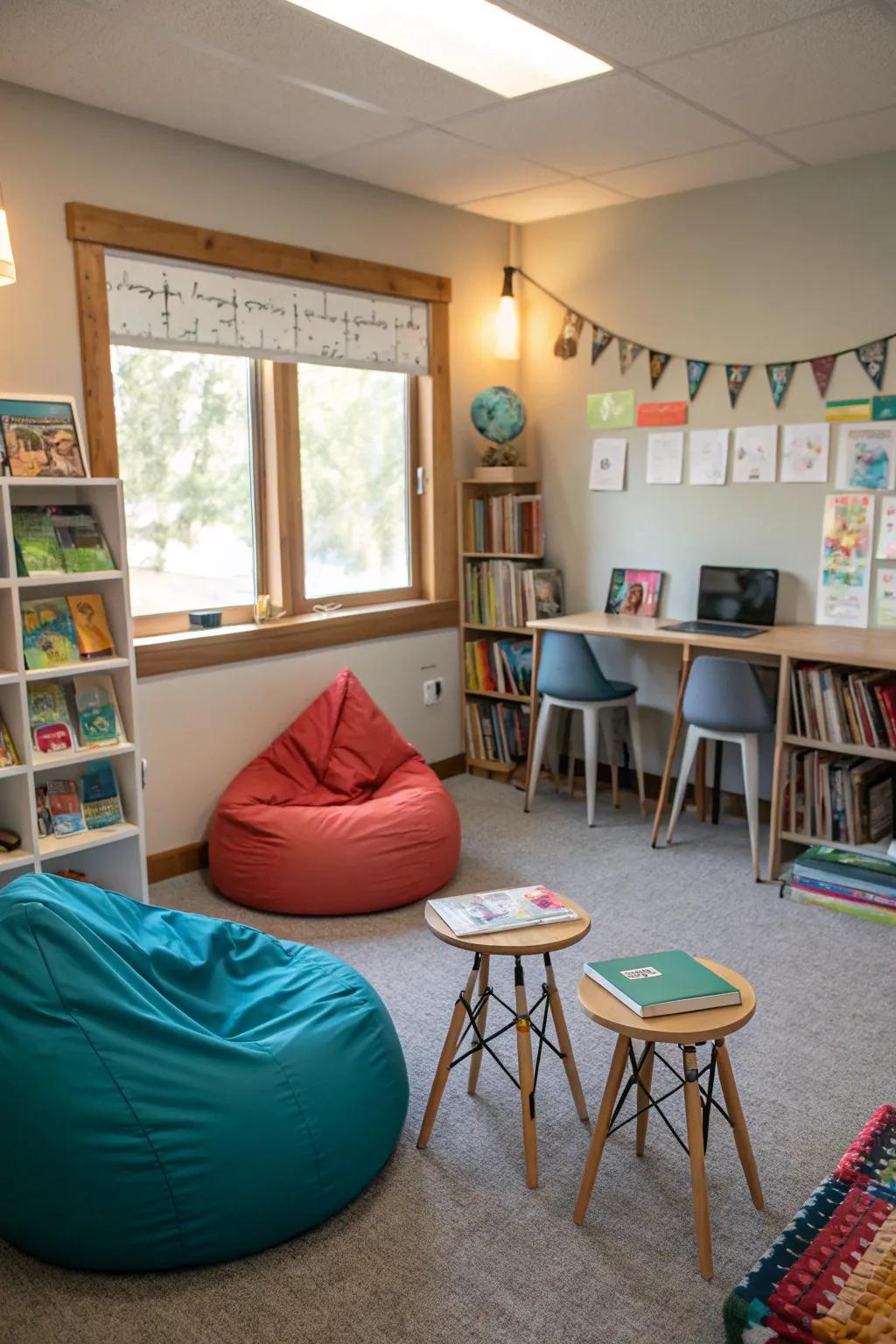 Comfortable chairs promote engagement.