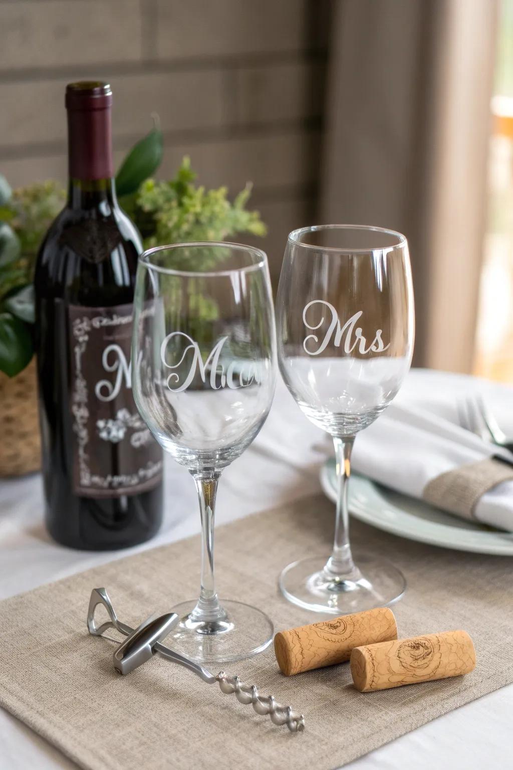 Personalized wine glasses that make every toast uniquely special.