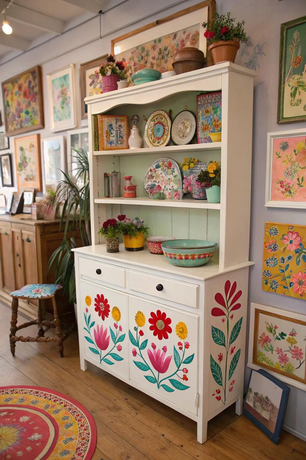 Creative designs make this hutch a standout piece.