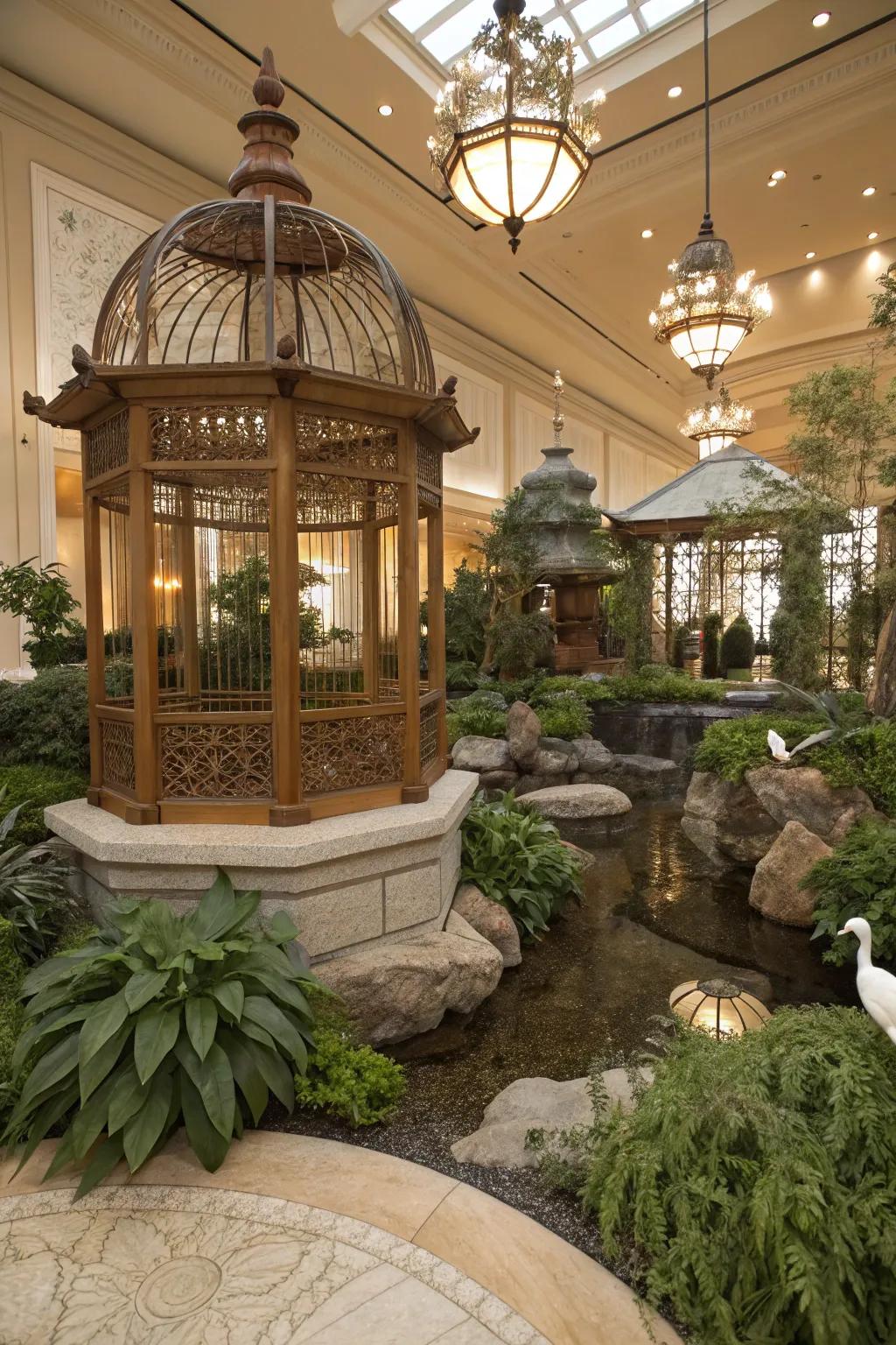 A themed aviary that complements your home's style.