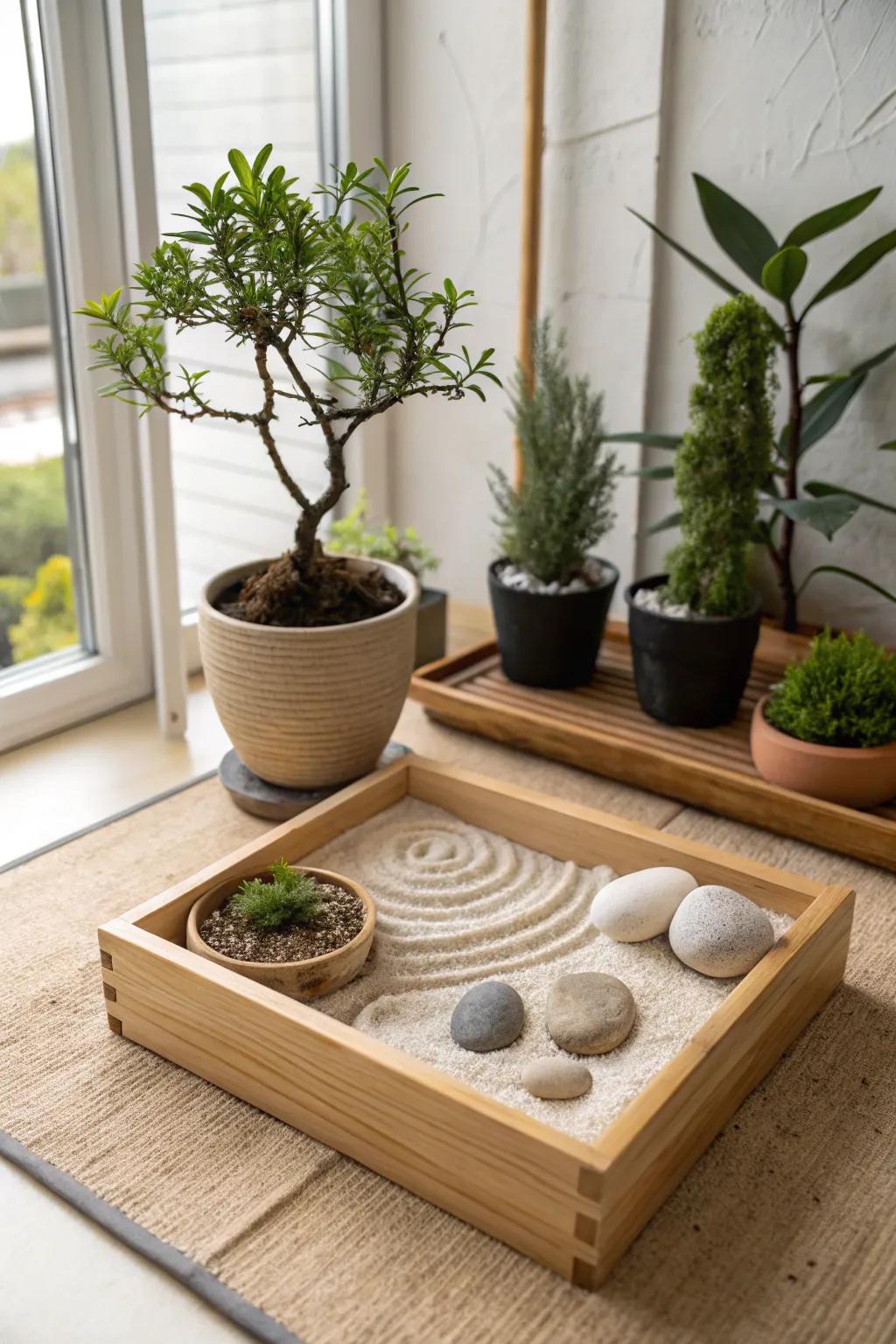 Encourage calm with a simple indoor zen garden.