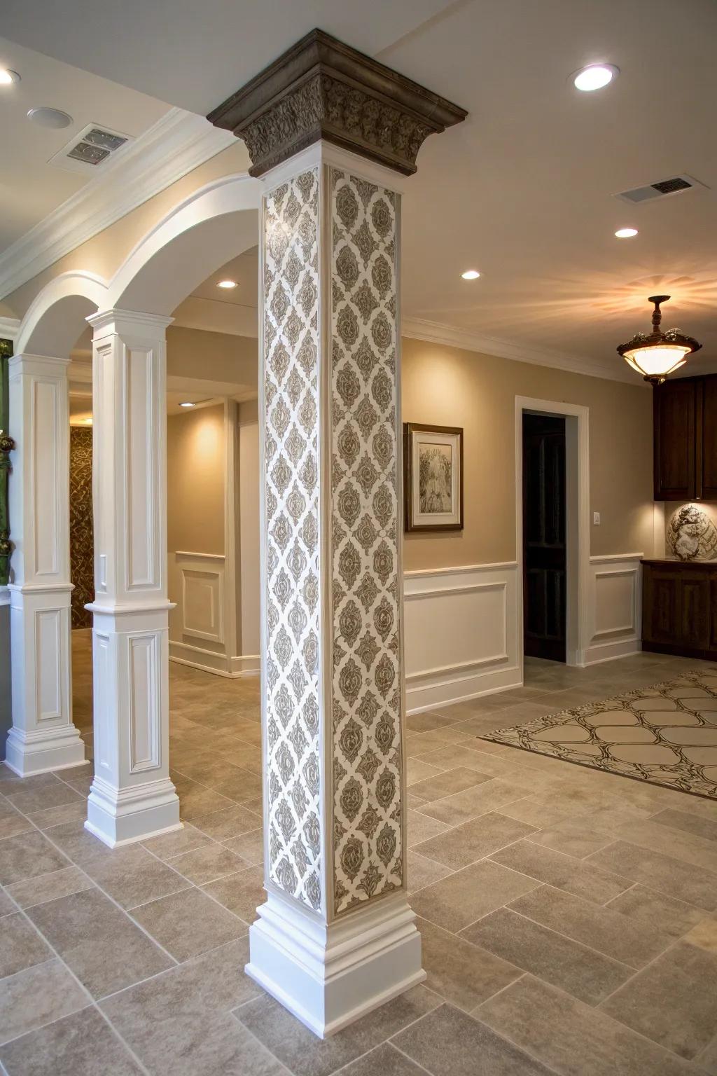 Striking columns build bold statements.