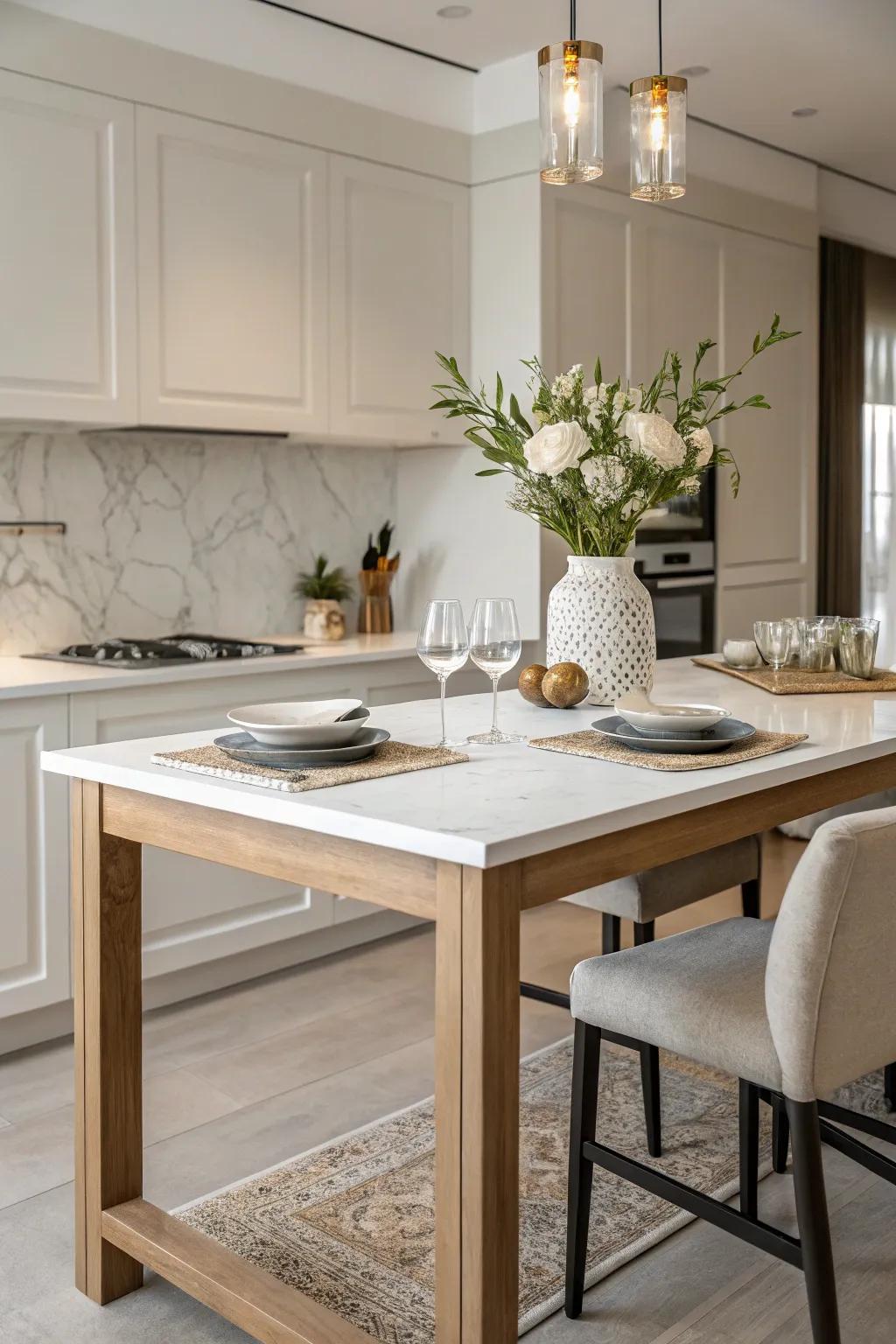Understated class in a minimalist cooking space design.