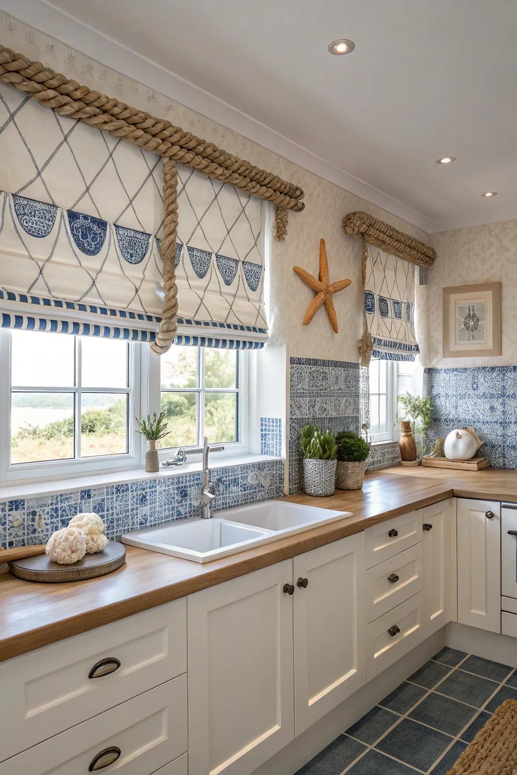 Ocean-inspired designs bring coastal vibes indoors.