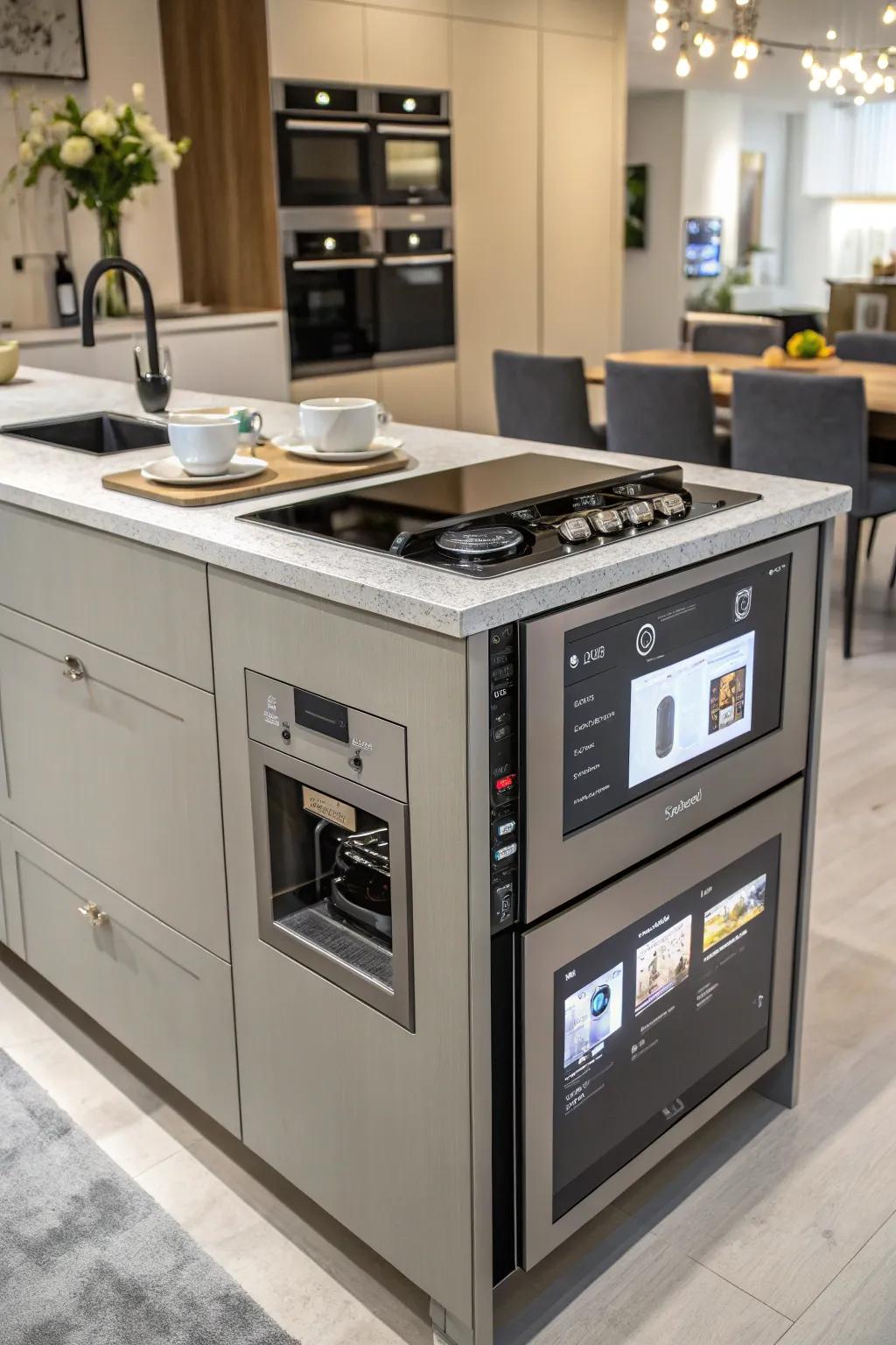 Intelligent technology integration adds modern convenience to the island.